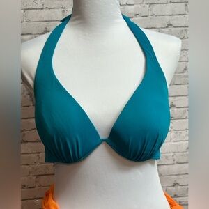 Victoria's Secret Size 36C Push Up Padded Teal Swim Top